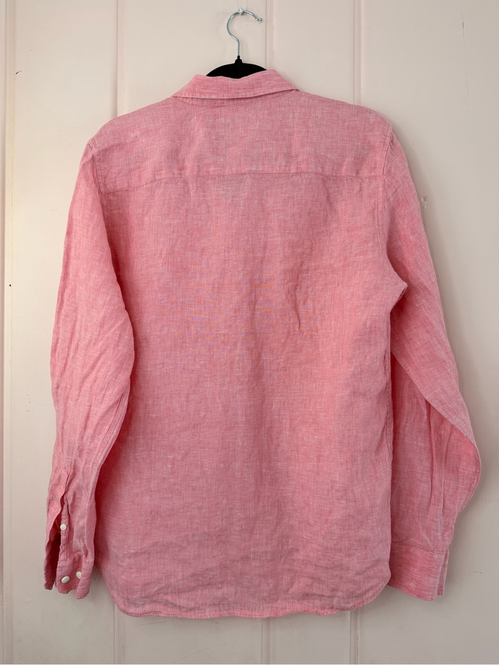 Nautica Men's Coral Pink Linen Button-Down Shirt szSmall - Picture 3 of 6